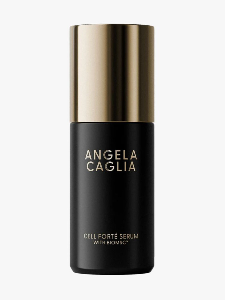 Angela Caglia Cell Forté Serum with BIOMSC in branded component on a light gray background